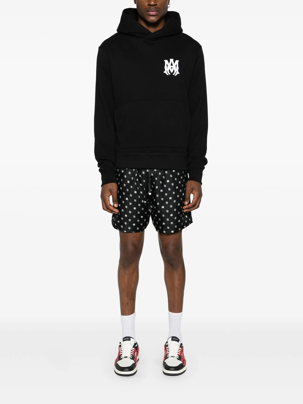 Amiri MA Core Logo Printed Hoodie in Black