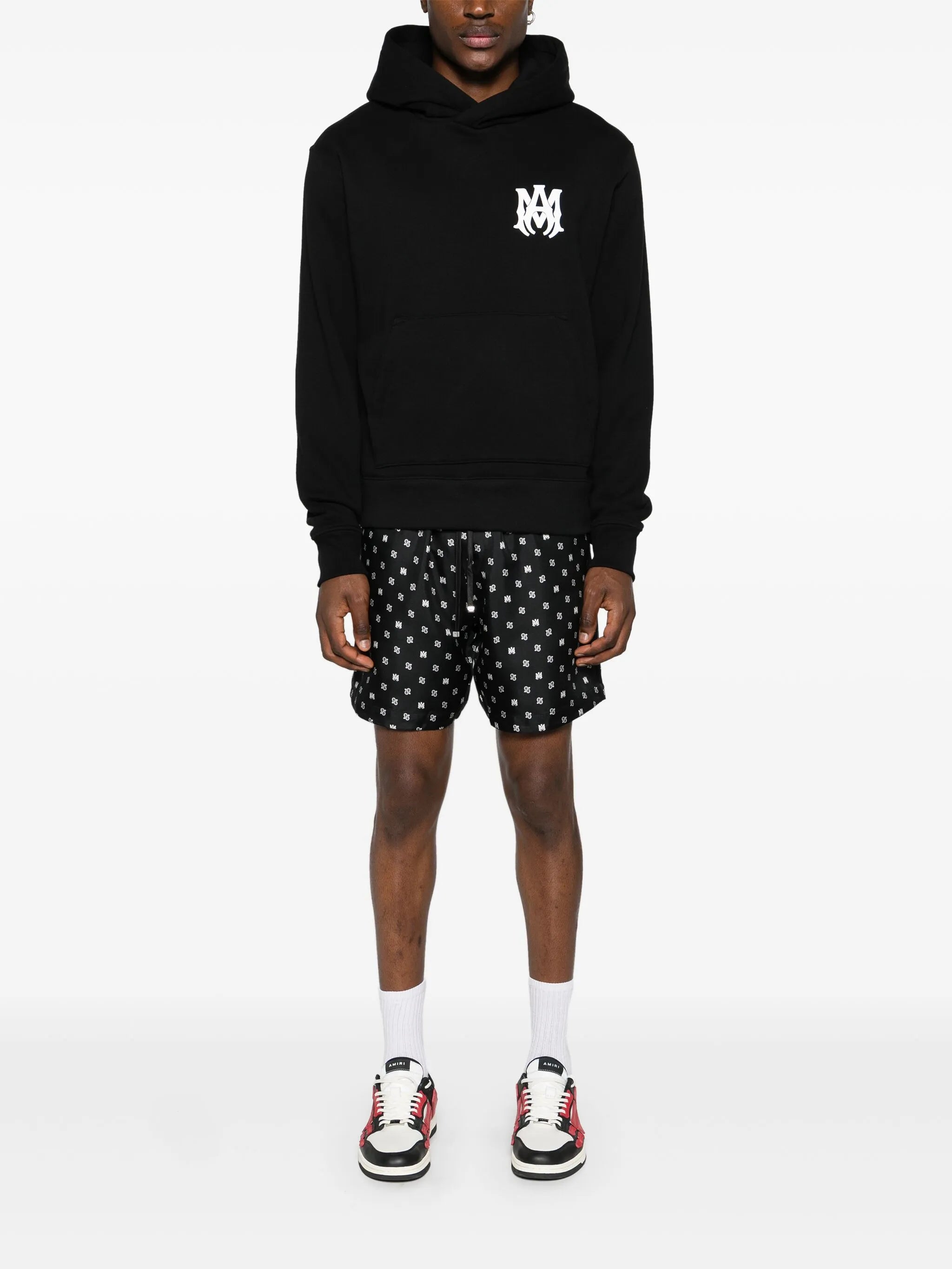 Amiri MA Core Logo Printed Hoodie in Black