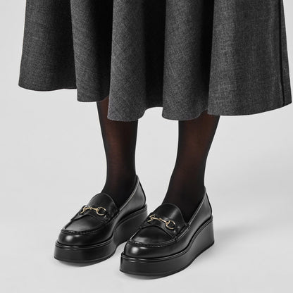 Horsebit Wedge Loafers