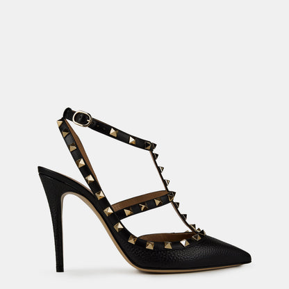 Rockstud Ankle Strap Pumps