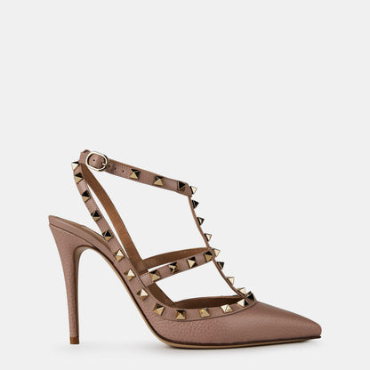 Rockstud Ankle Strap Pumps