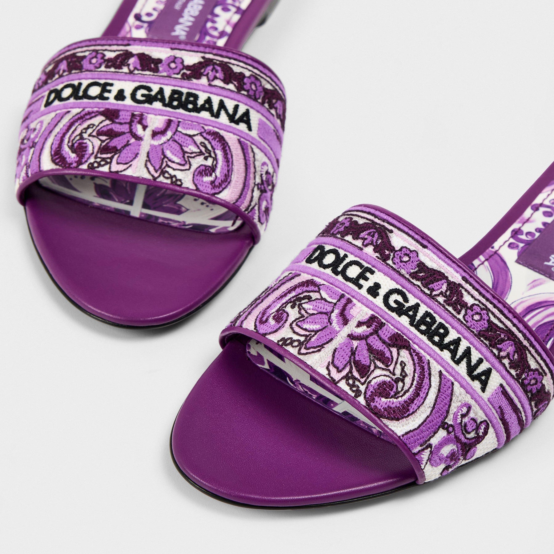 Embroidered Majolica Logo Sandals