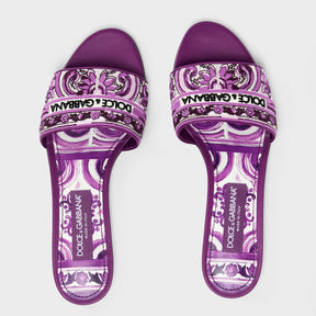 Embroidered Majolica Logo Sandals