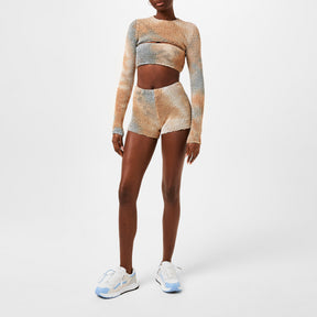 Women's Runner B Low Luxurious Leather and Mesh Trainers