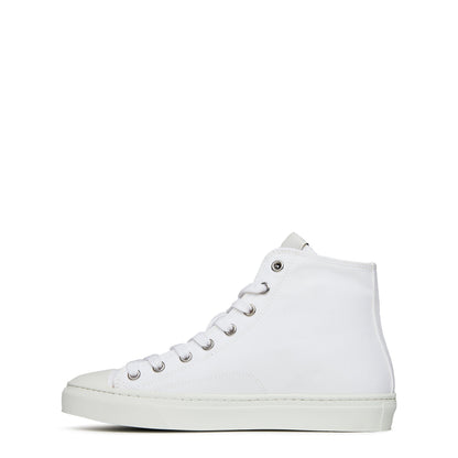 Thin Orb Motif Cotton High Top Trainers