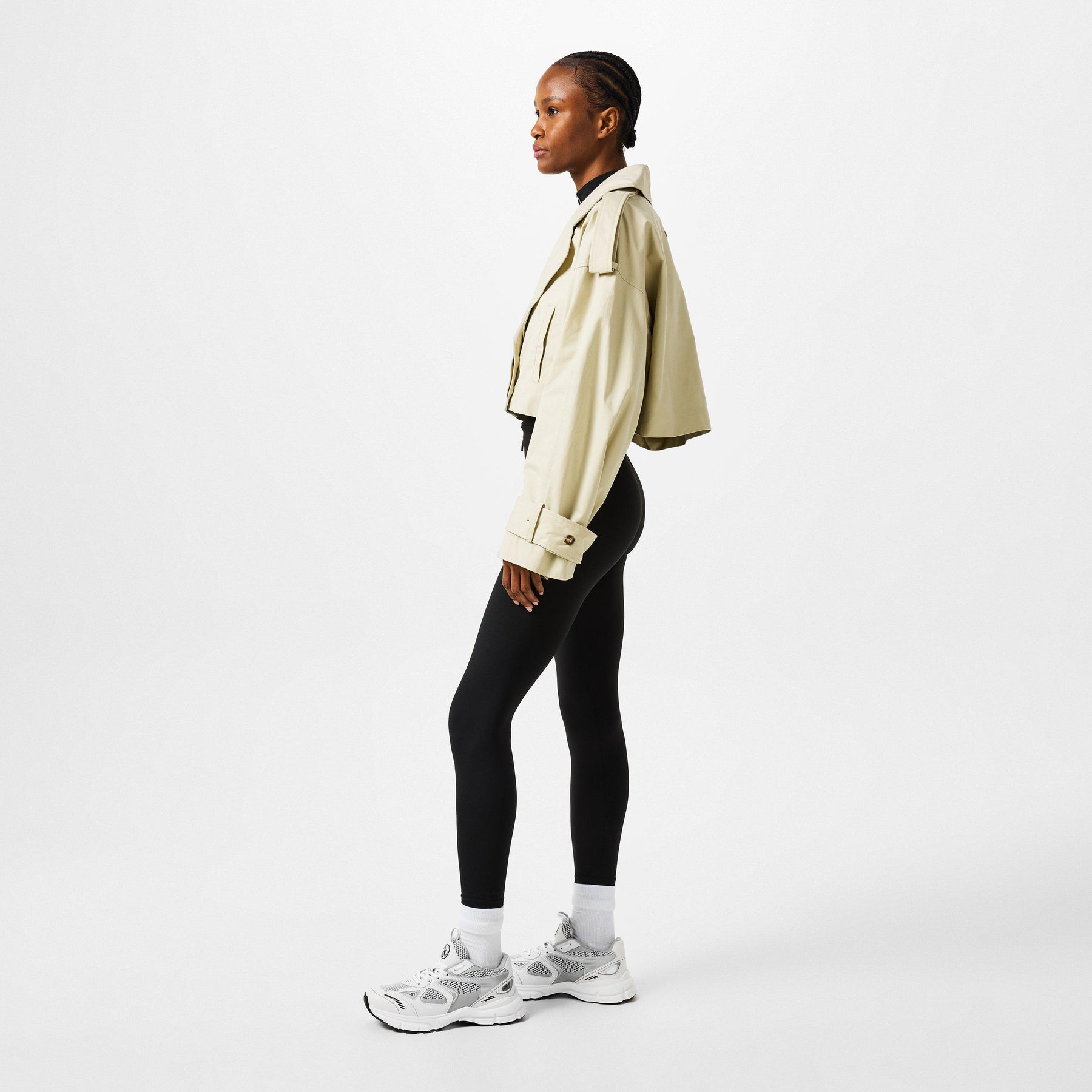 Women's Marathon Leather And Mesh Trainers