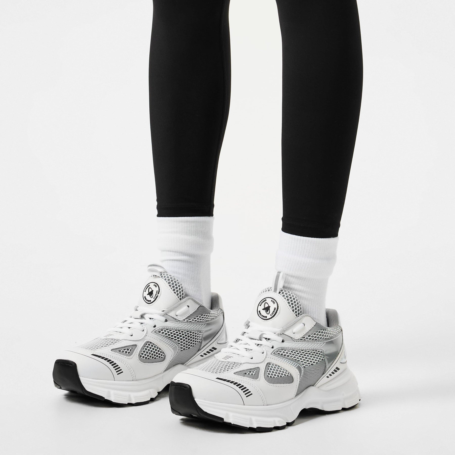 Women's Marathon Leather And Mesh Trainers