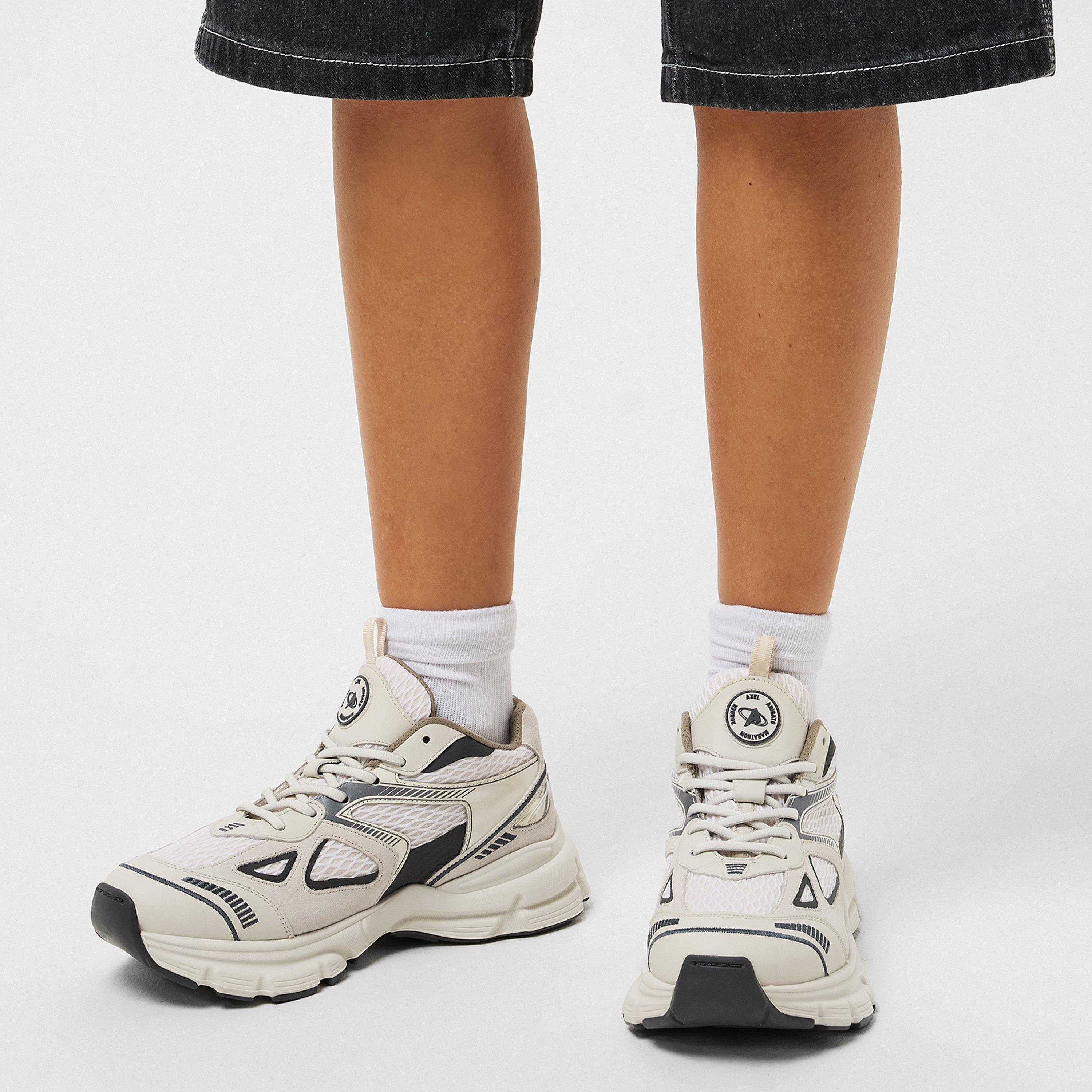 Marathon Leather And Mesh Trainers
