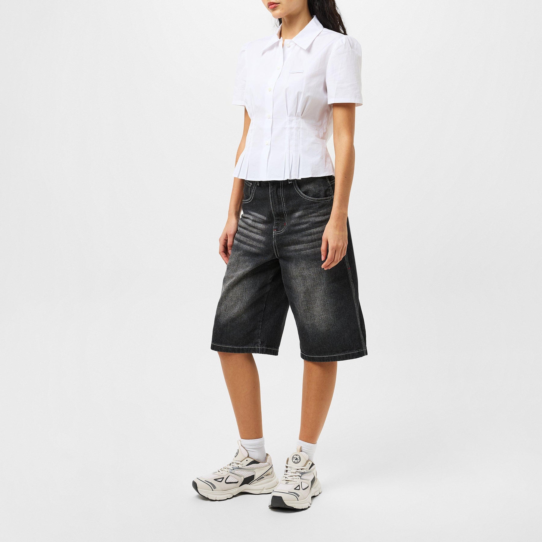 Women's Marathon Leather And Mesh Trainers