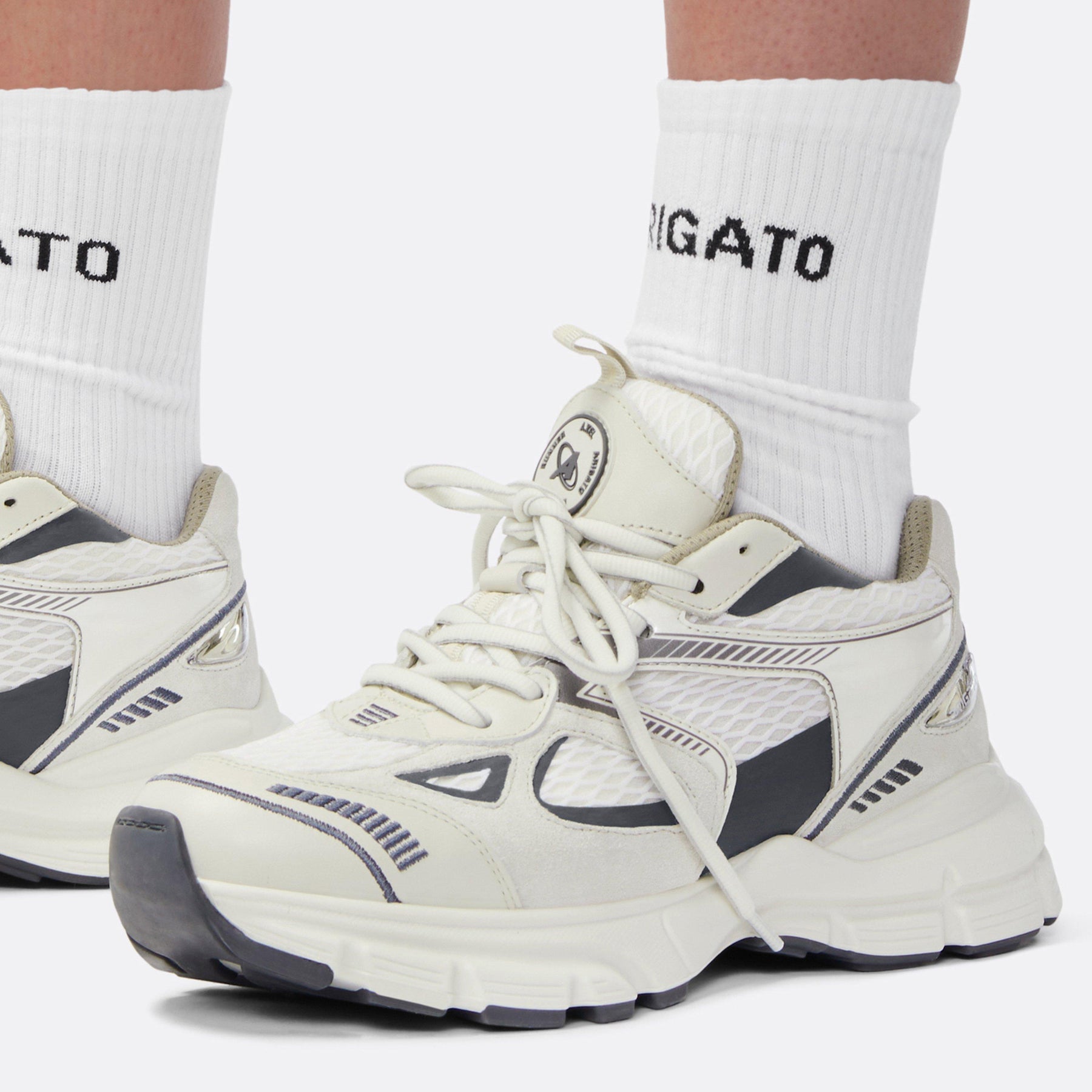 Women's Marathon Leather And Mesh Trainers