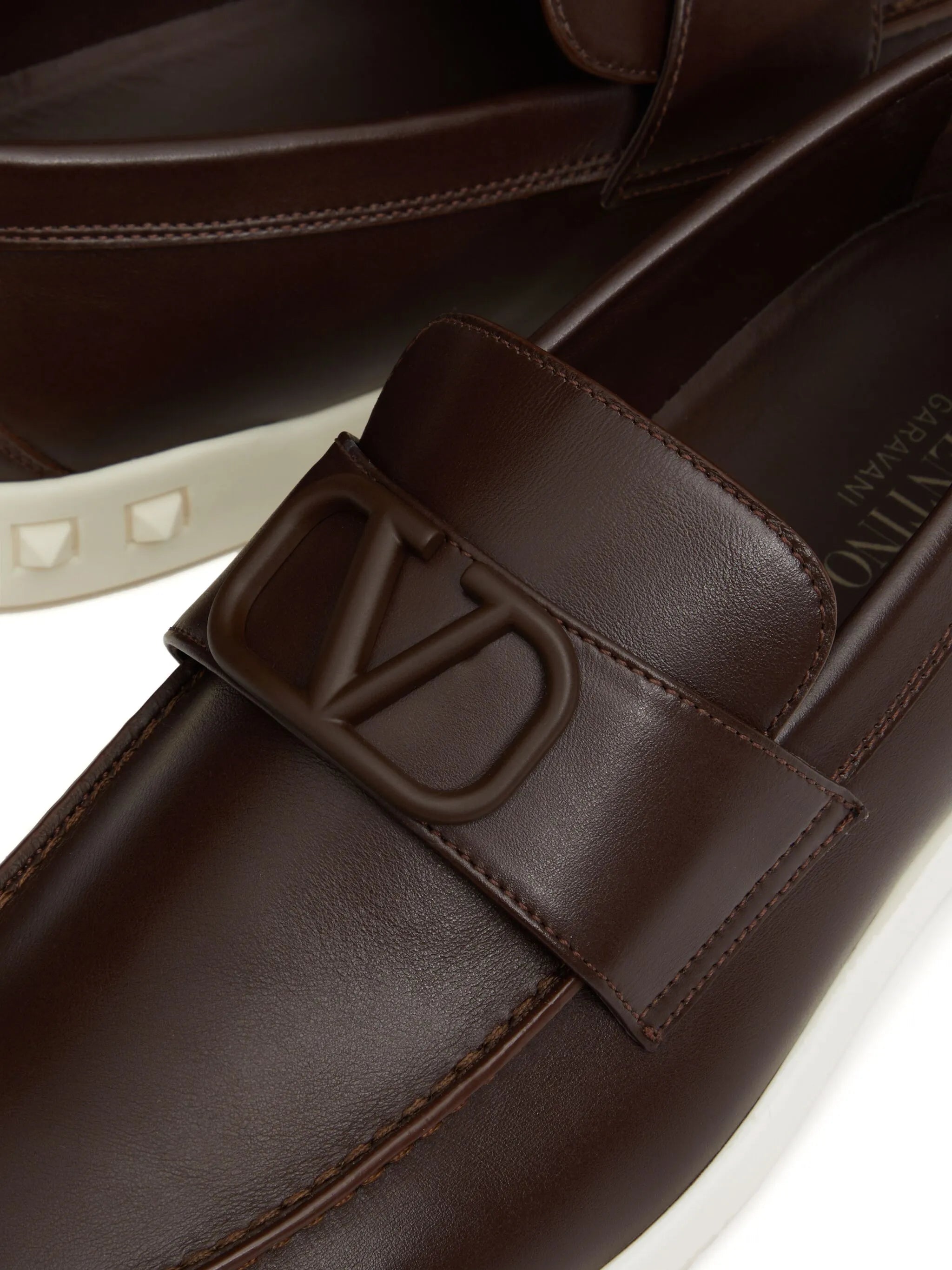 Valentino Garavani Leisure Flows Leather Loafers