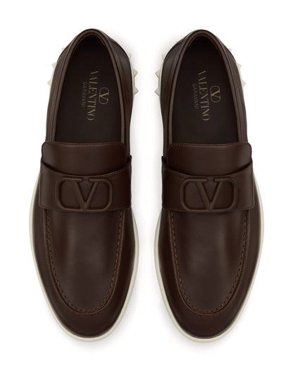 Valentino Garavani Leisure Flows Leather Loafers