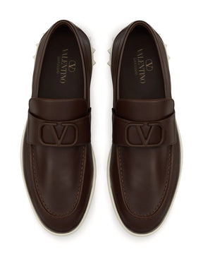 Valentino Garavani Leisure Flows Leather Loafers