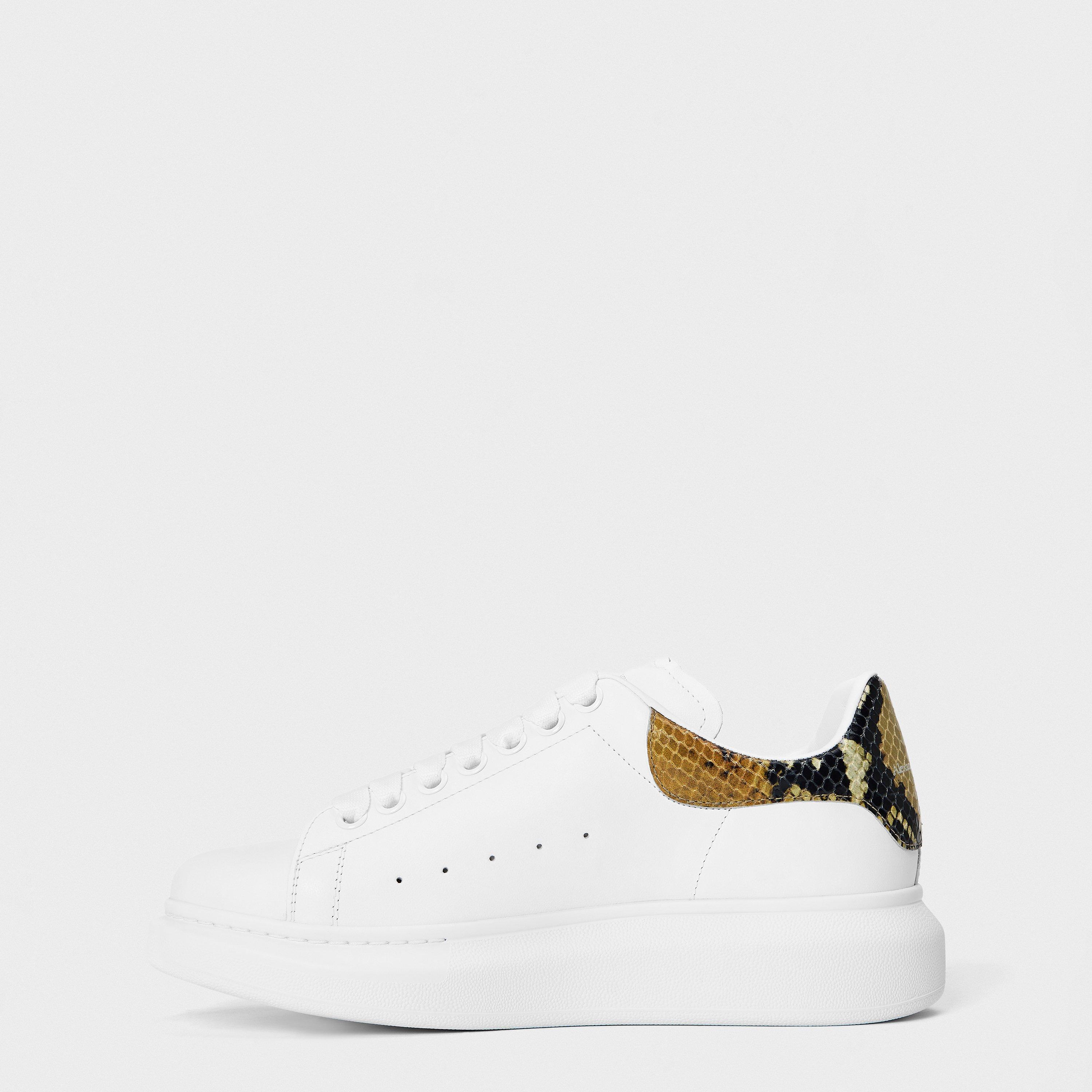Logo Print Leather Oversized Trainers