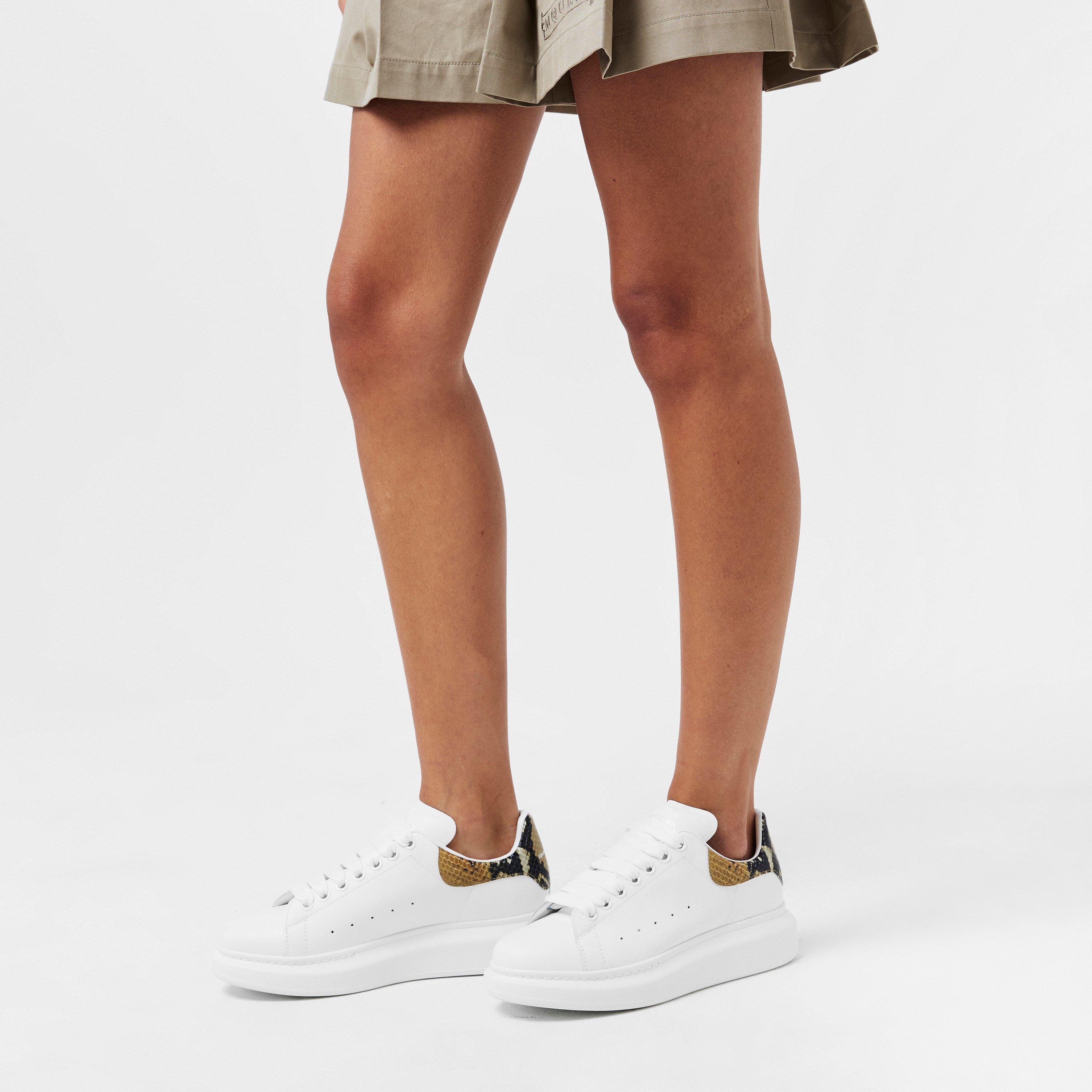 Logo Print Leather Oversized Trainers