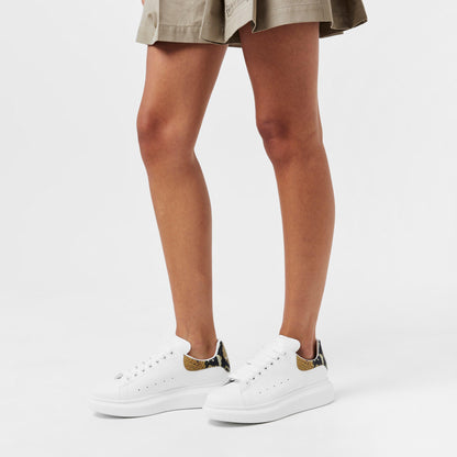 Logo Print Leather Oversized Trainers