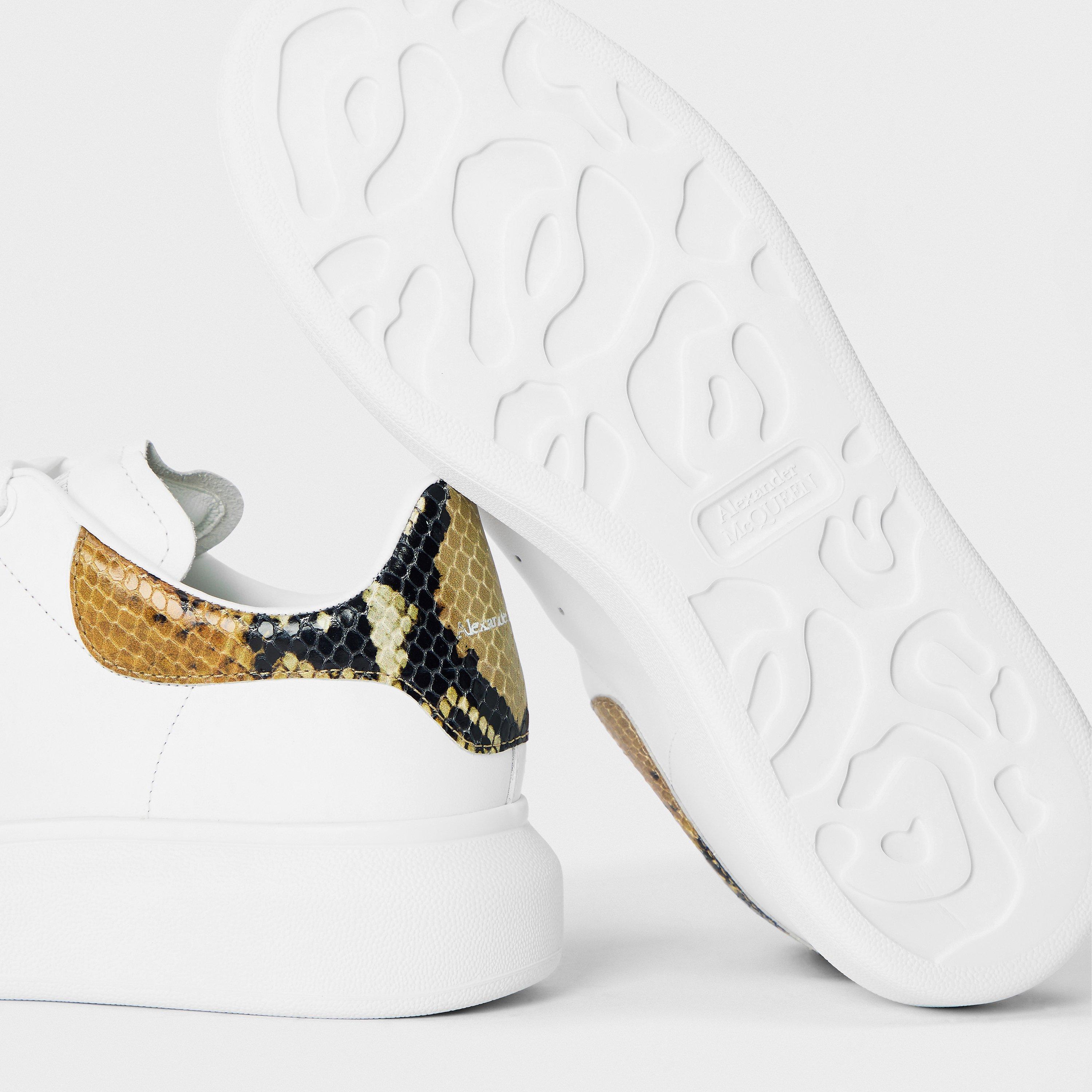 Logo Print Leather Oversized Trainers