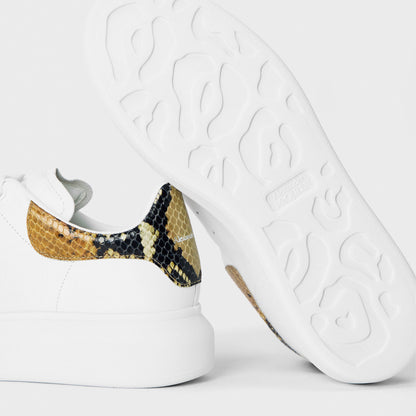 Logo Print Leather Oversized Trainers