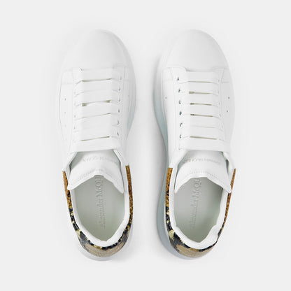 Logo Print Leather Oversized Trainers