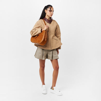 Logo Print Leather Oversized Trainers