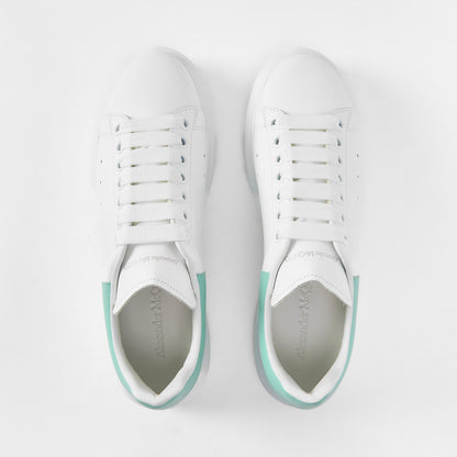 Logo Print Leather Oversized Trainers