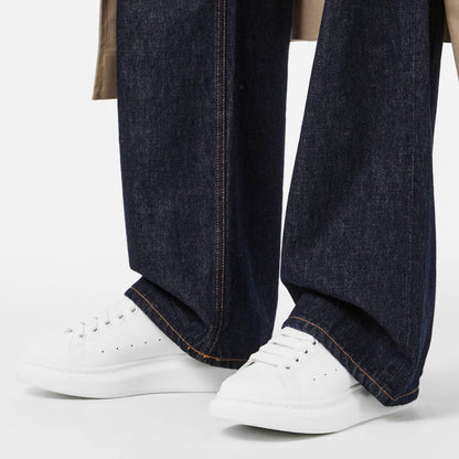 Logo Print Leather Oversized Trainers
