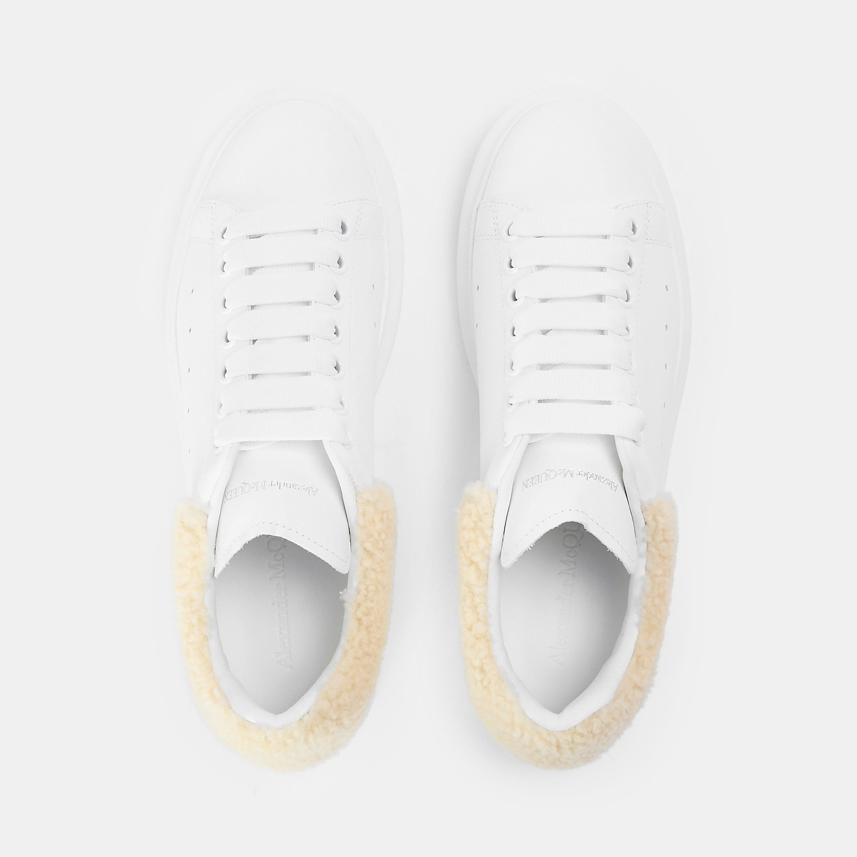 Logo Print Leather Oversized Trainers