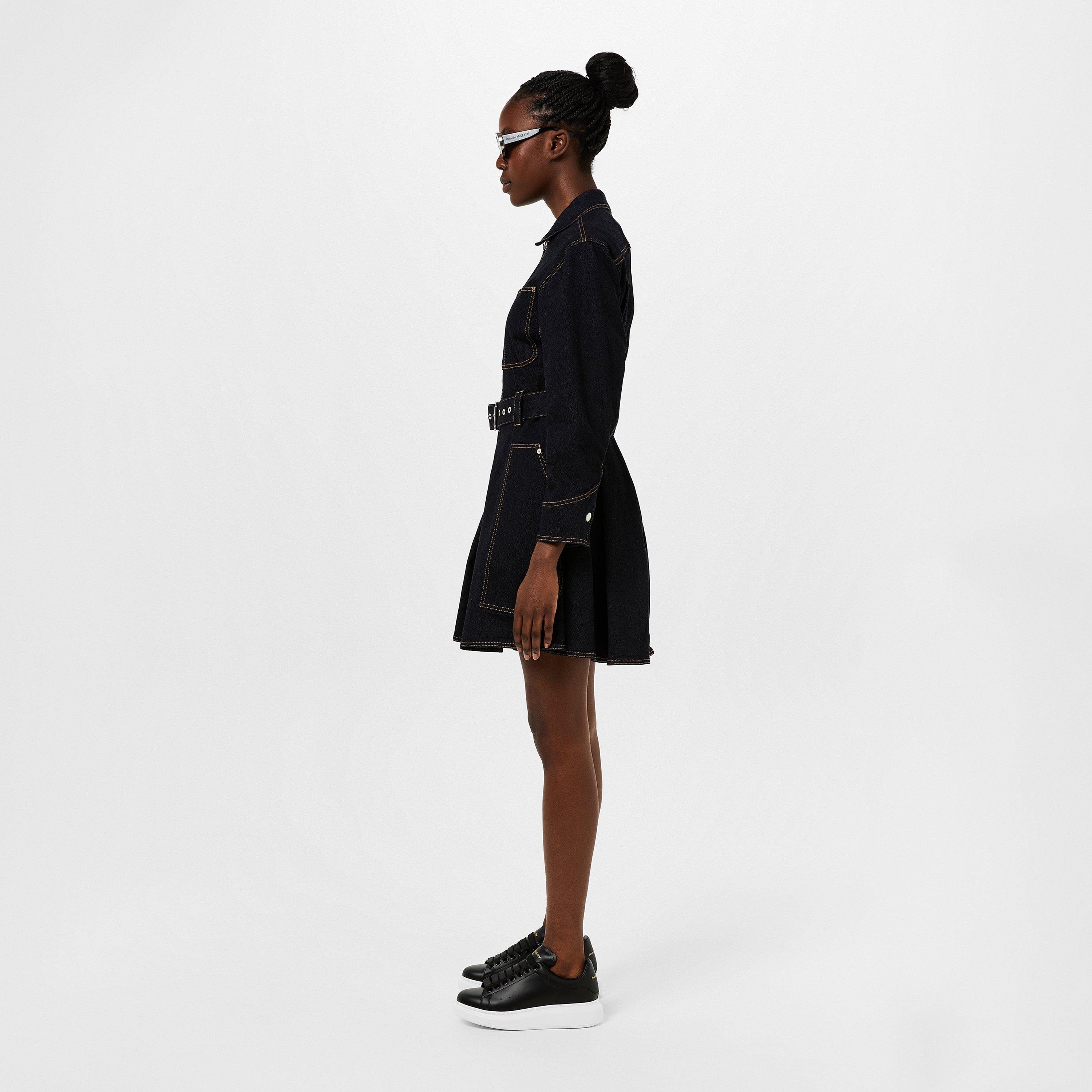 Logo Print Leather Oversized Trainers