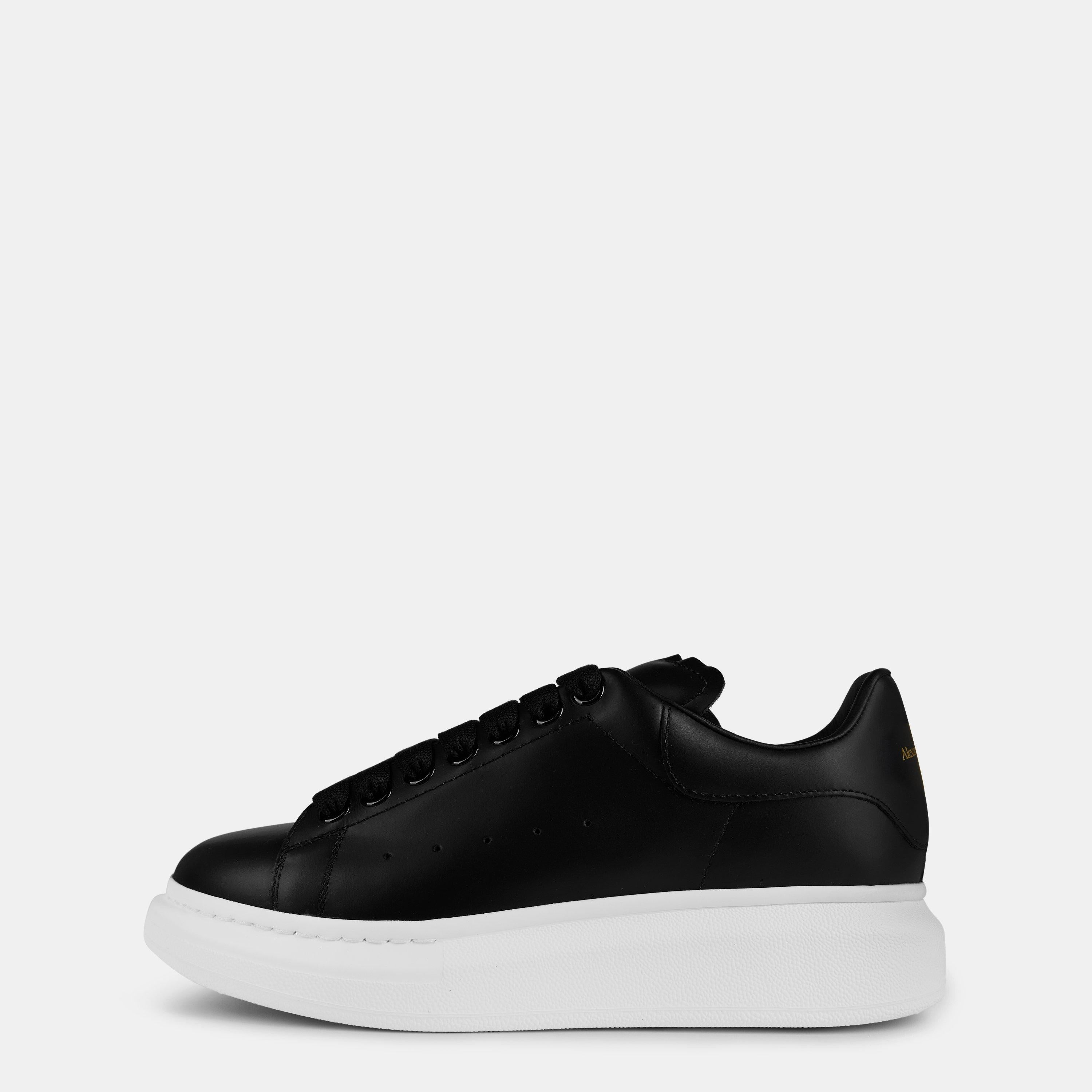 Logo Print Leather Oversized Trainers