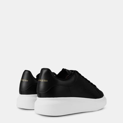 Logo Print Leather Oversized Trainers