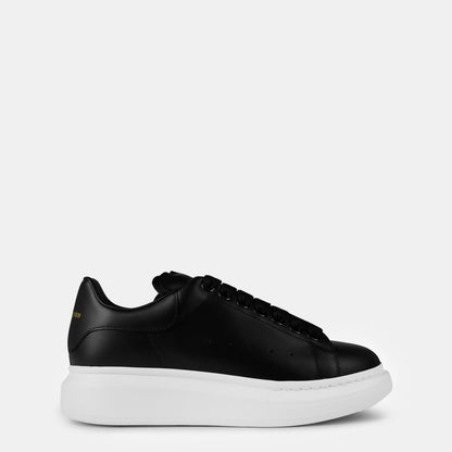 Logo Print Leather Oversized Trainers
