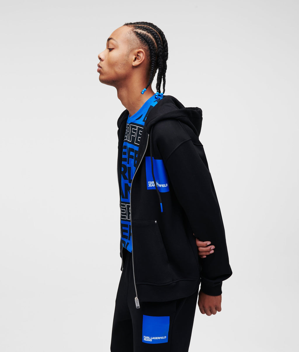 KLJ BOX LOGO ZIP-UP HOODIE