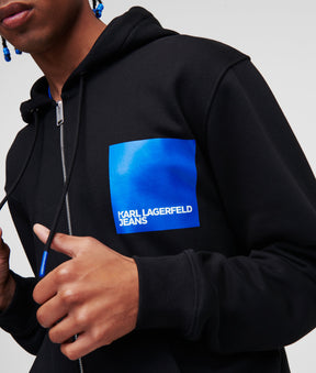 KLJ BOX LOGO ZIP-UP HOODIE