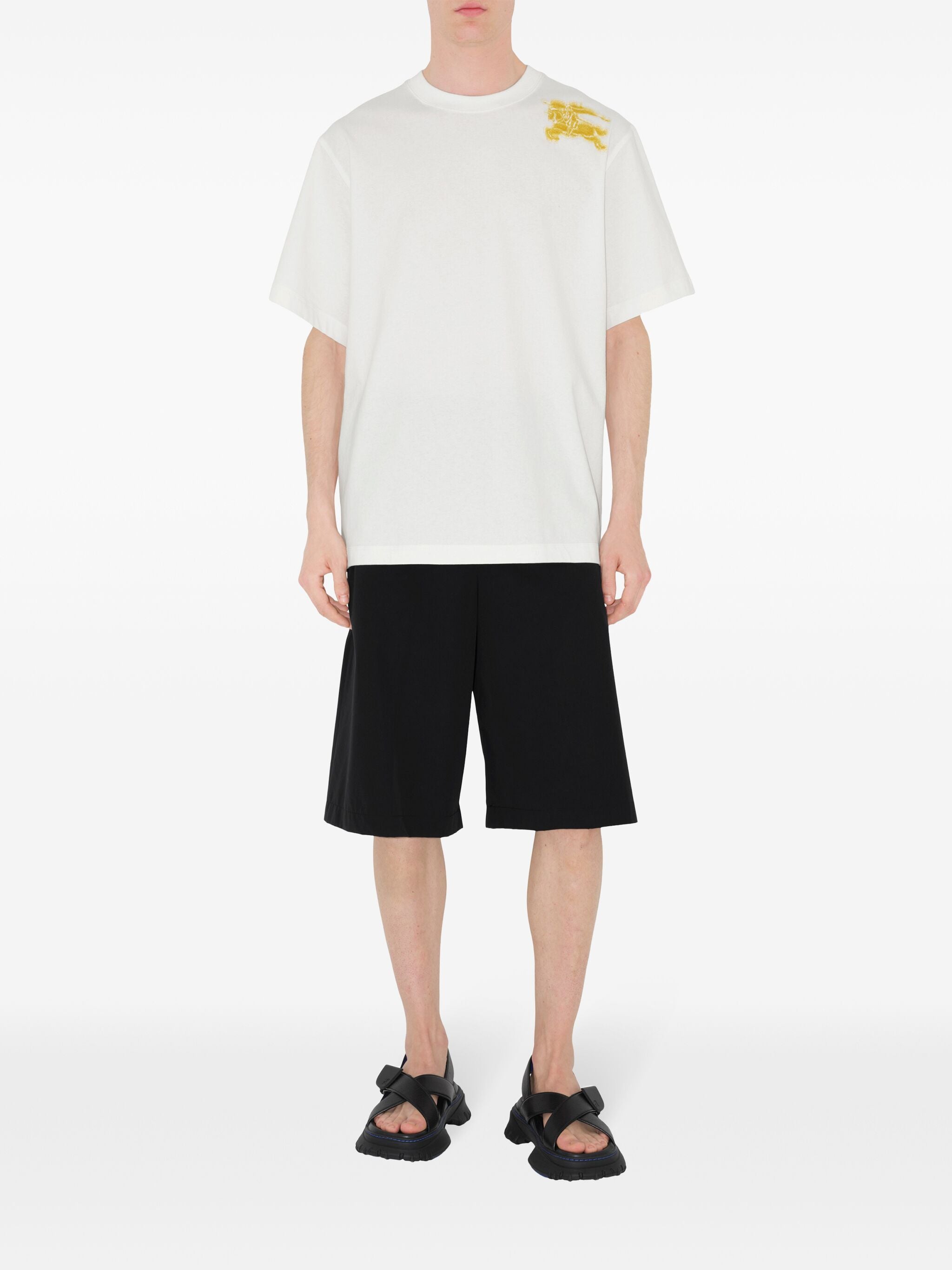 Burberry Graffiti Equestrian Knight T-Shirt in White