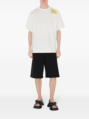Burberry Graffiti Equestrian Knight T-Shirt in White