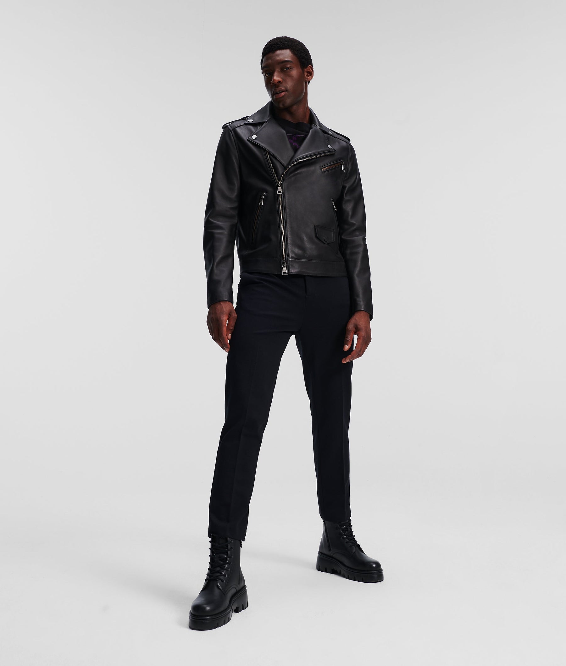 LEATHER BIKER JACKET
