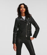 LEATHER BIKER JACKET
