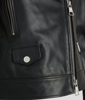 LEATHER BIKER JACKET