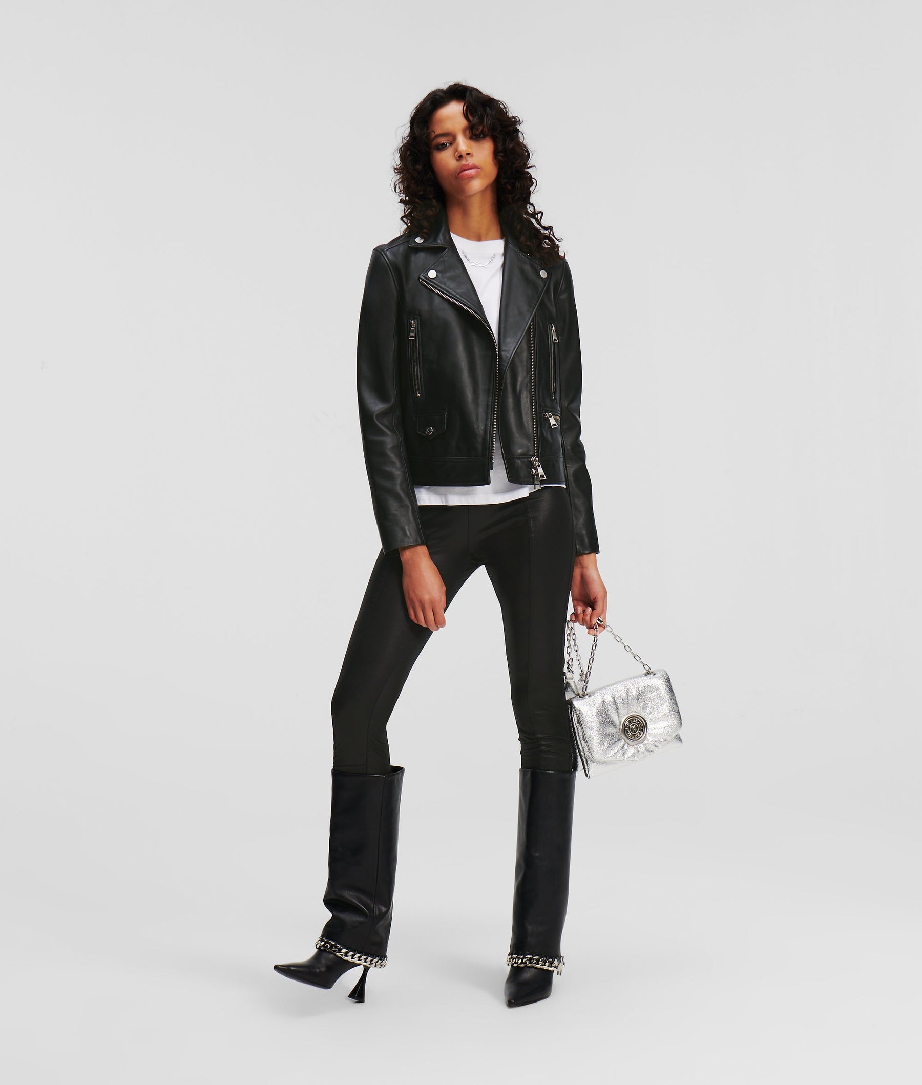 LEATHER BIKER JACKET