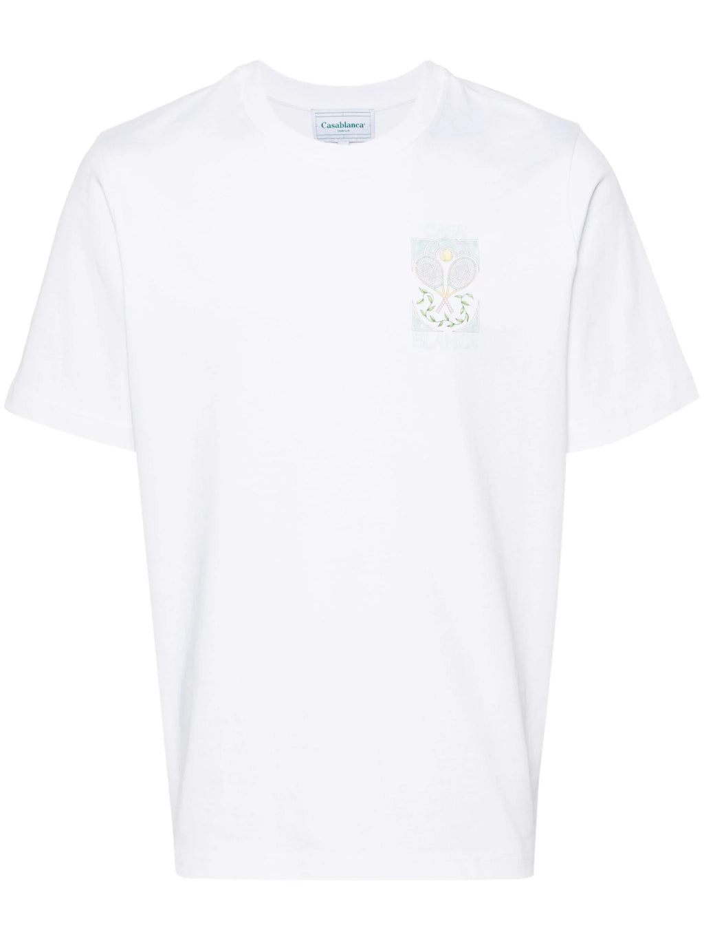 Casablanca Tennis Pastelle Printed T-Shirt in White