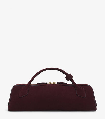 Suede Le Teckel Top-Handle Bag