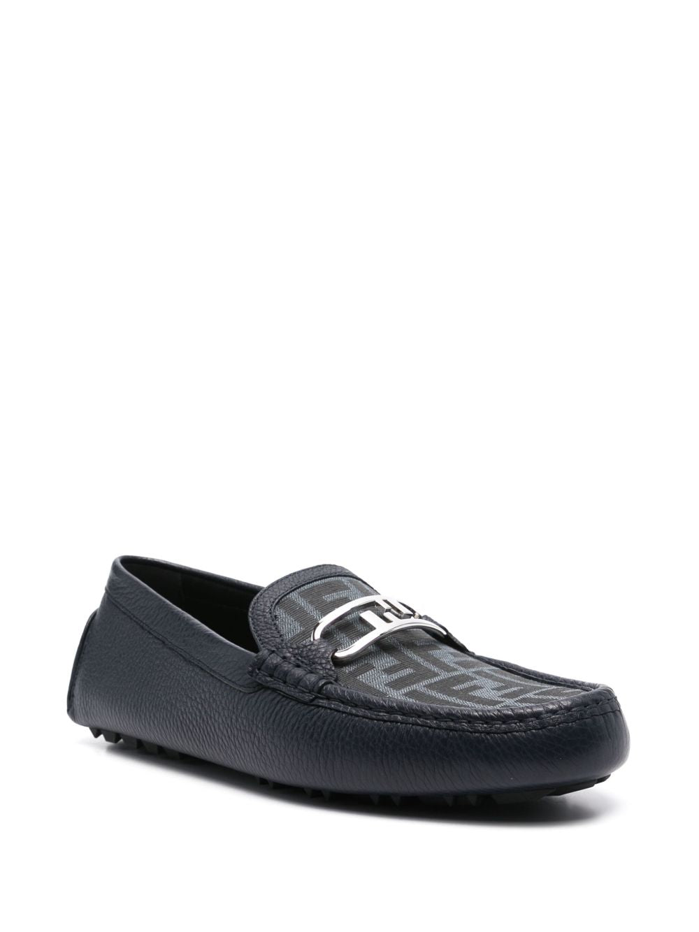 Fendi Monogram Driver Loafers – Black