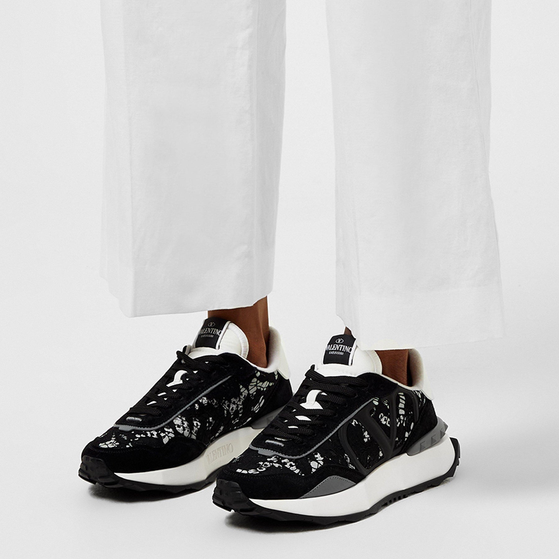 Lace And Mesh Lacerunner Trainers