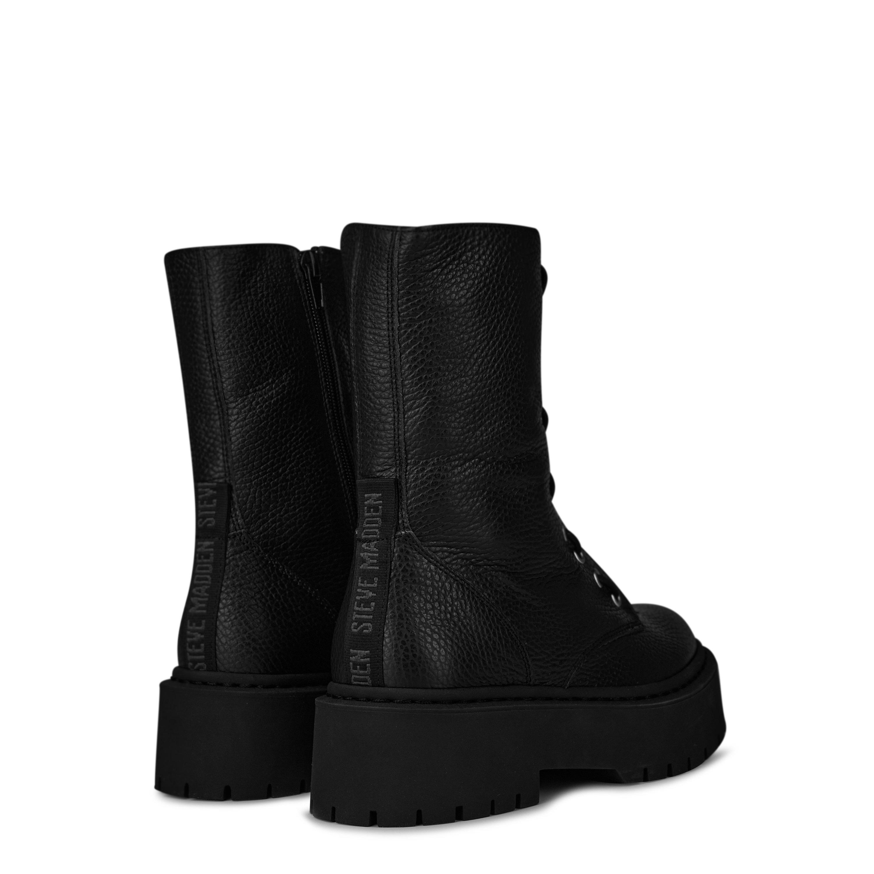 Odilia Buckle Detail Side Zip Biker Boots