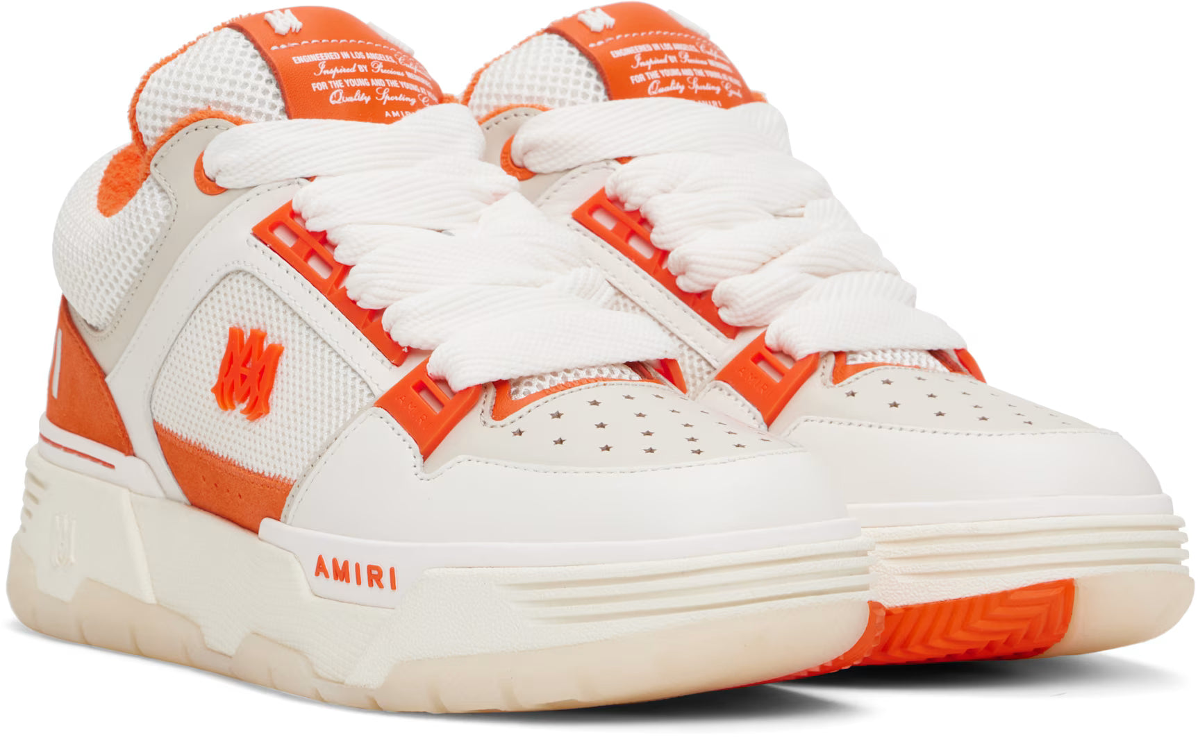 White & Orange MA-1 Sneakers