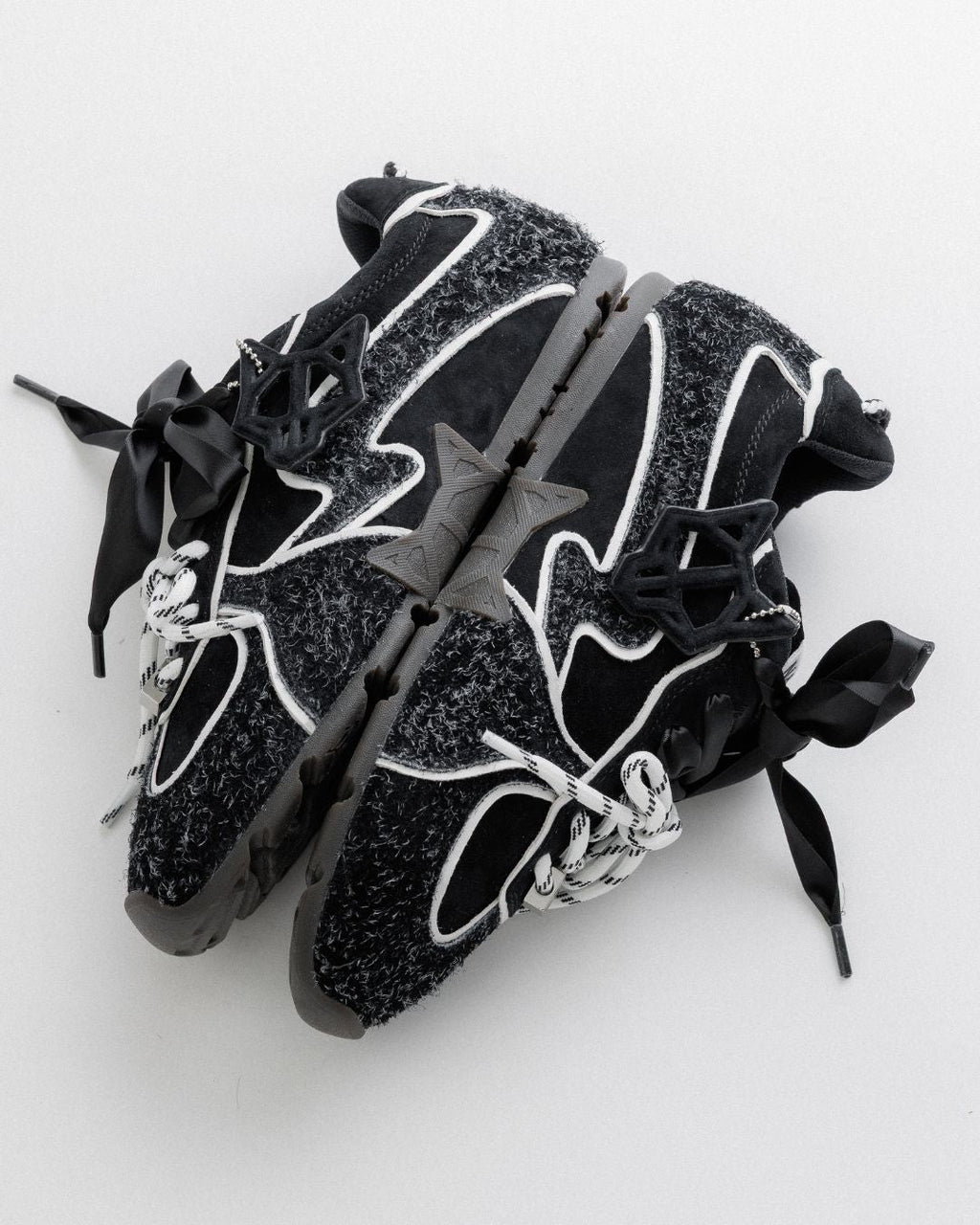 Adored Black Hairy Suede