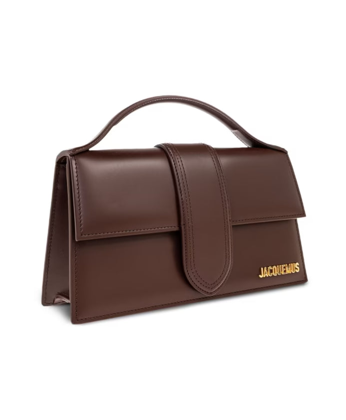 Brown Leather Top Handle Shoulder Bag