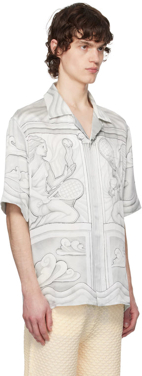 Gray Sacred Stone Silk Shirt