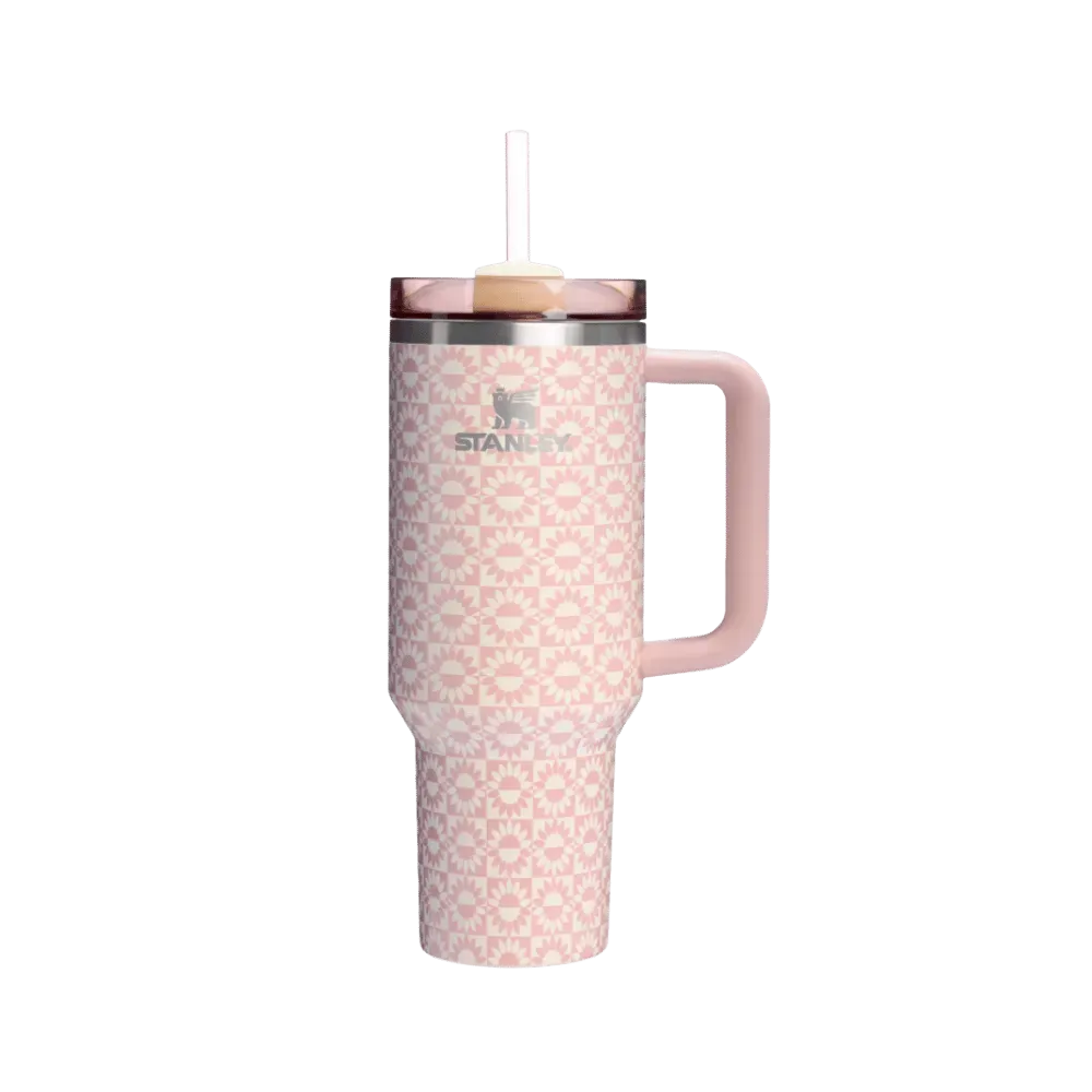 Stanley Tumbler Mug 40 Oz Peach Whip Sunflower