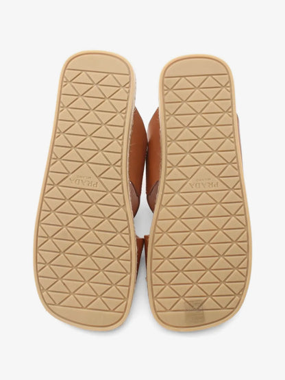 Prada Crisscross triangle-logo sandals